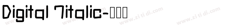Digital 7italic字体转换